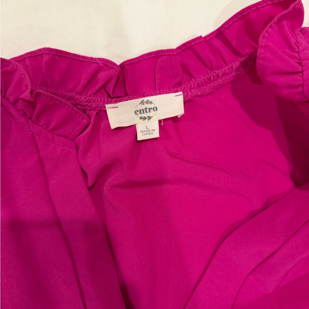 Entro Fuchsia Ruffled Dress - Picture 2 of 3